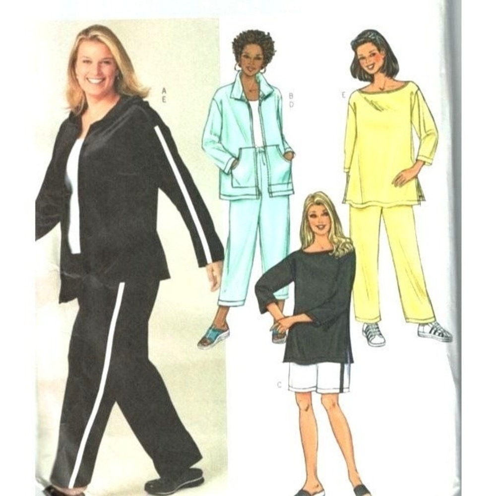 Butterick Sewing Pattern 3909 Jacket Tunic Shorts Pants Misses Size 16W-20W